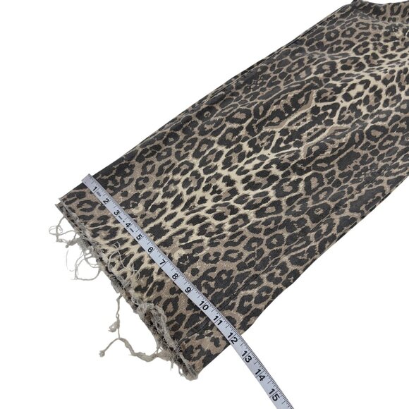 Easel Los Angeles Leopard Print Wide-Leg Cropped Pants SZ S Womens Casual Wear - Picture 7 of 14
